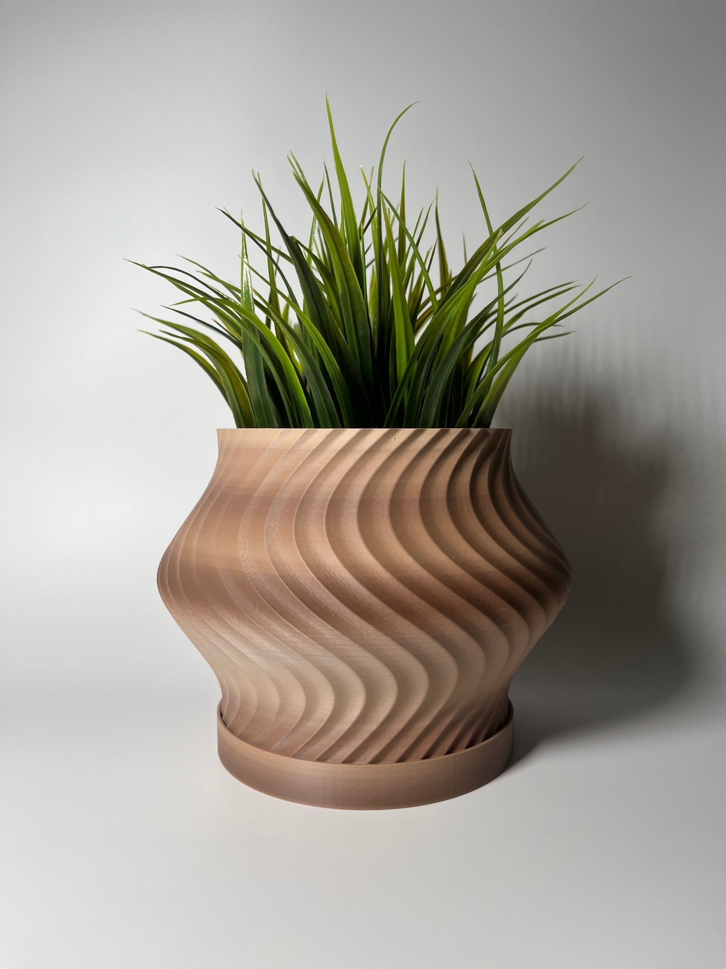Modern Decorative Indoor Planter Pot For Succulents and Plants With Tray And Drainage Holes "TIDE"