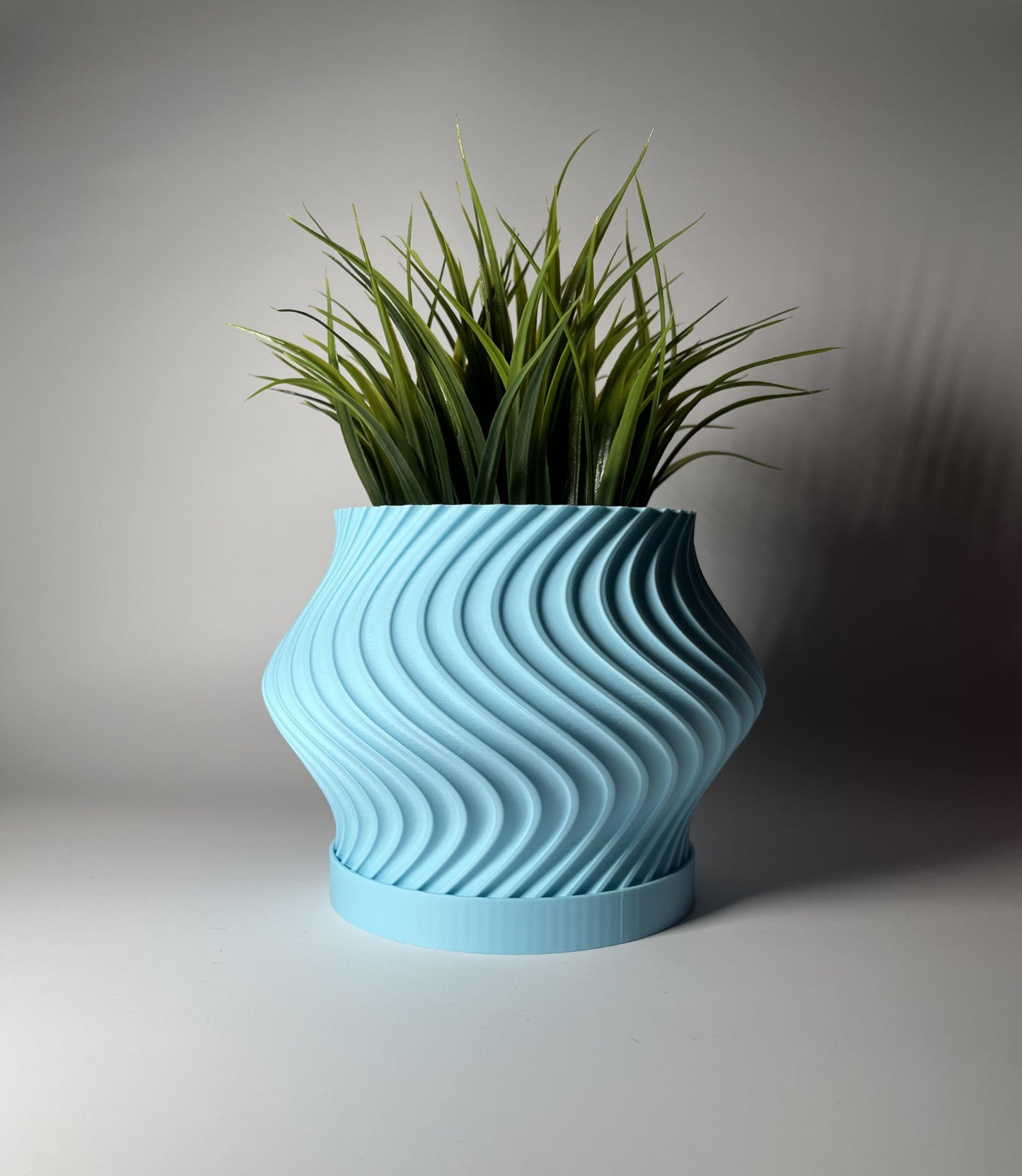 Modern Decorative Indoor Planter Pot For Succulents and Plants With Tray And Drainage Holes "TIDE"
